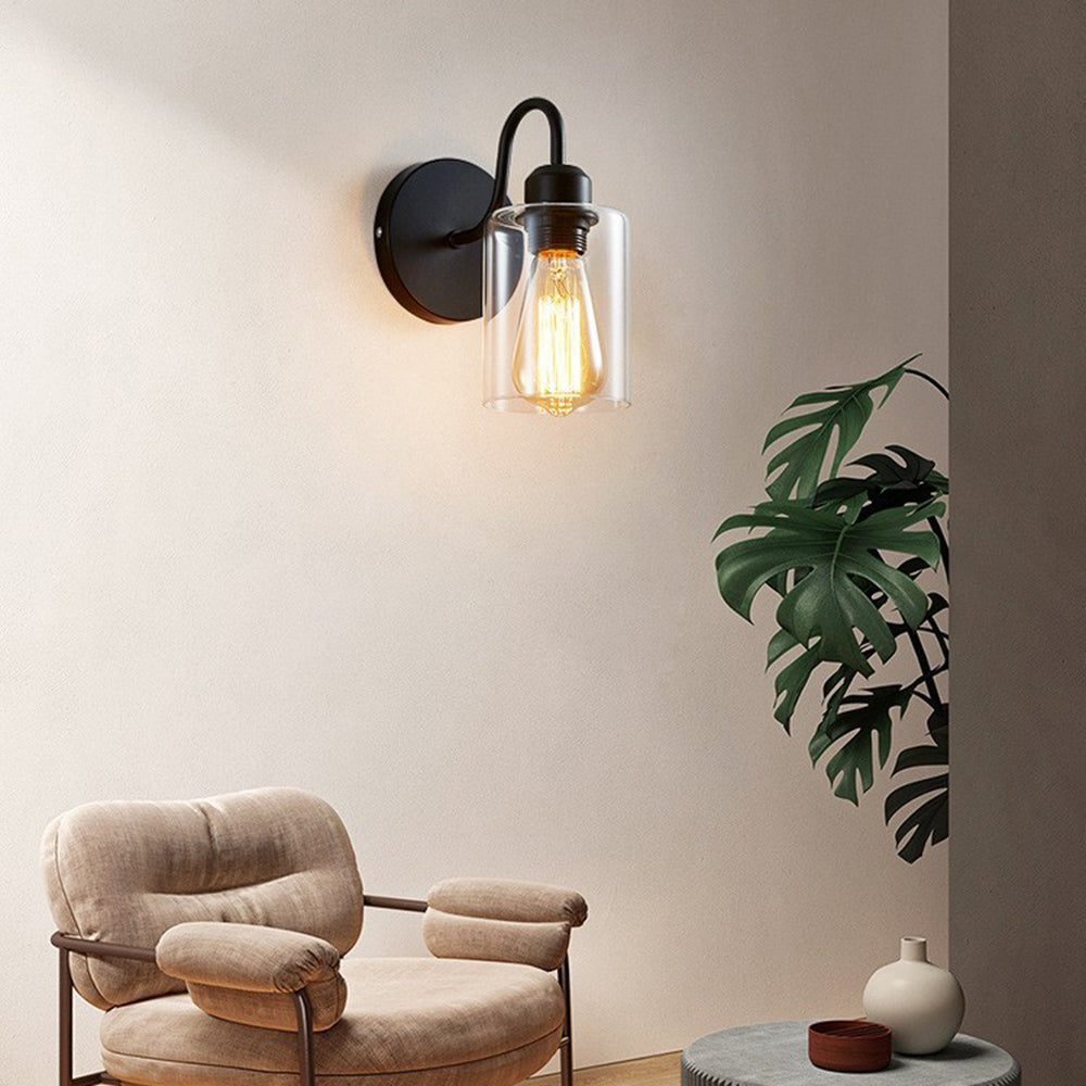 Marit - Retro LED Vägglampa Svart