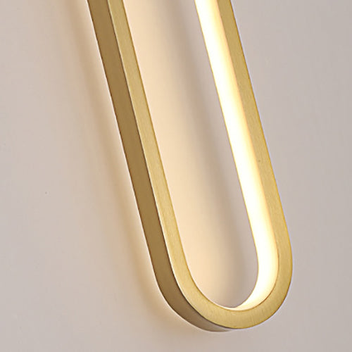 Industriell minimalistisk LED-vägglampa med kopparring