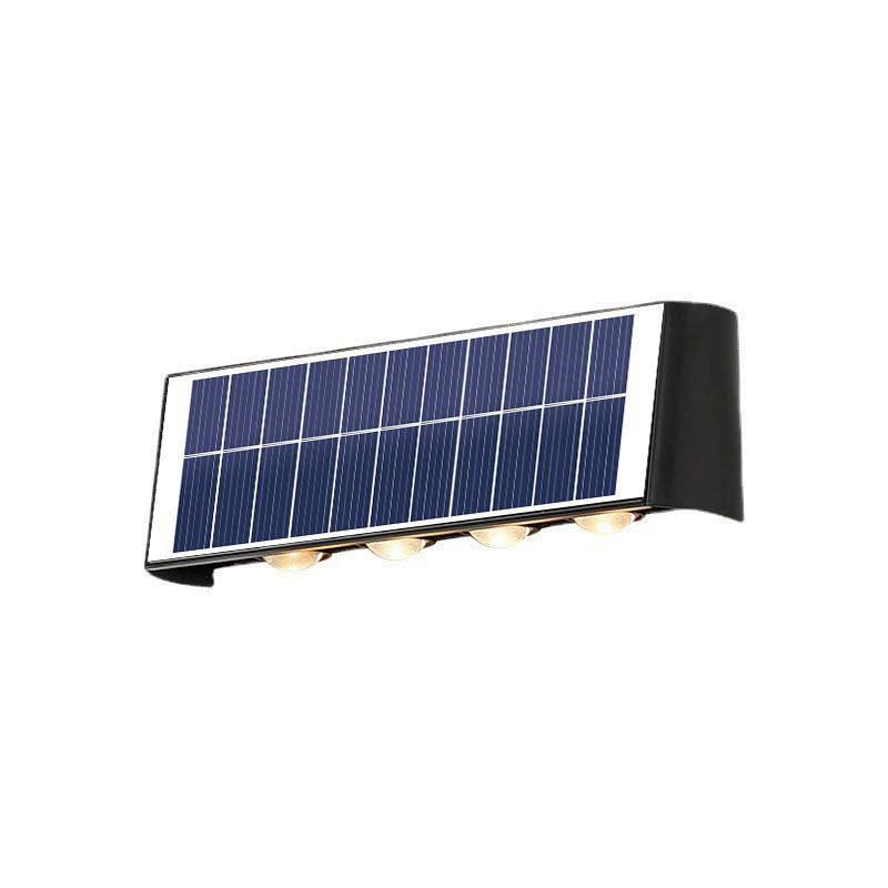 Carvallo Modern Solar-LED-Wall Light for Outdoor | Rectangular Design | IP56 Waterproof | Various Sizes &amp; Light Intensities