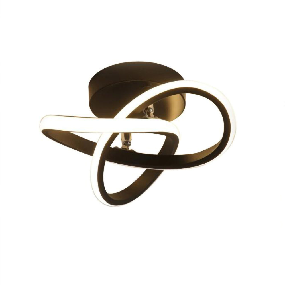 Taklampa med LED Svart metalram