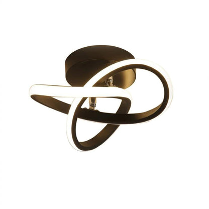 Taklampa med LED Svart metalram