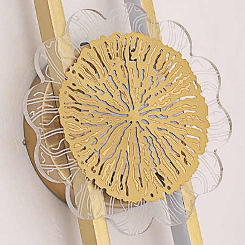 Industriell minimalistisk LED-vägglampa med kopparring