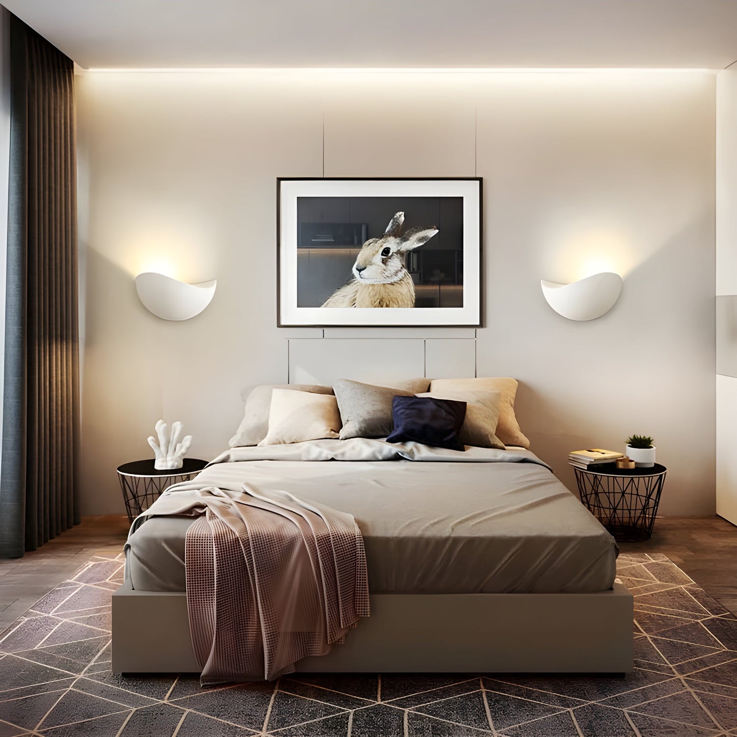 NoirLume Light - Minimalistisk halvcirkelformad LED vägglampa