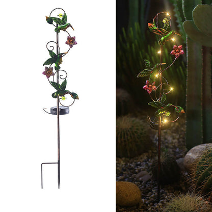 SkyGlow – Solcelldriven trädgårdslampa med konstnärlig metalldesign för utomhusstämning