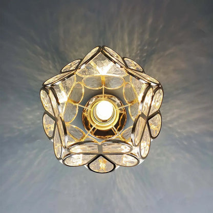 BlossomLight - Elegant Glaskrona med Blomsterdesign