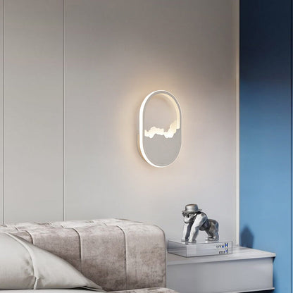WaveGlow - Ovalt LED-vägglampa med vågdesign