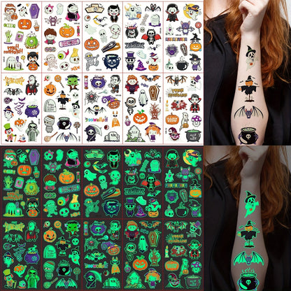 Tillfälliga Glow in the Dark Barn Tatueringar