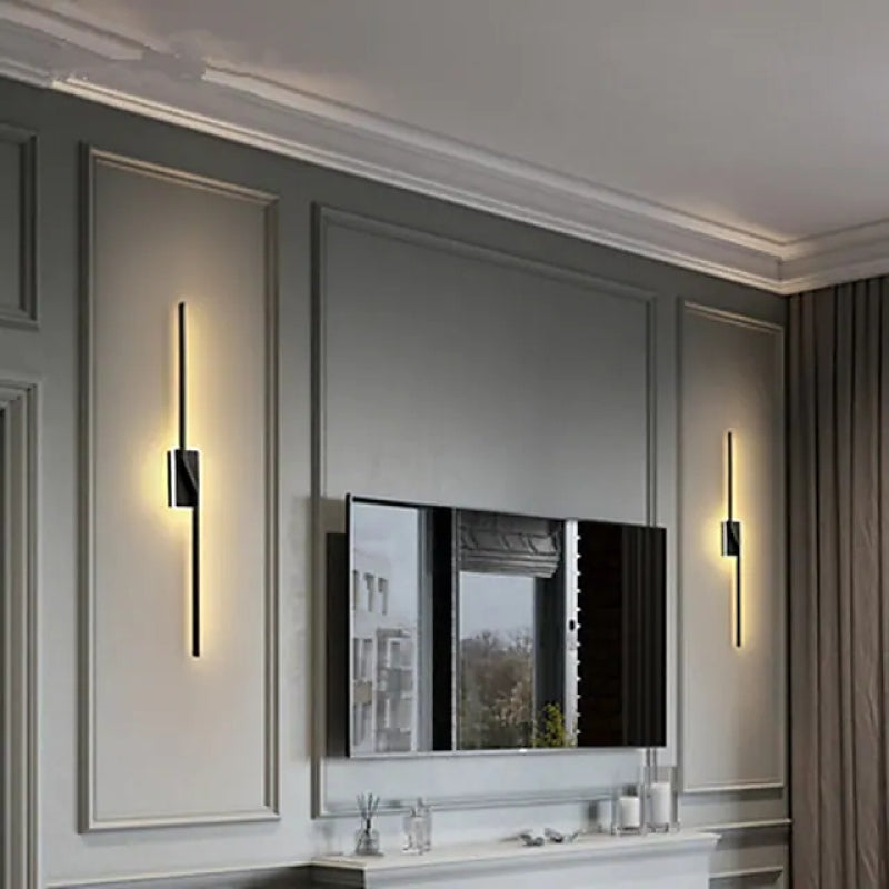 Moderna Minimalistiska LED Vägglampa Svart/Guld