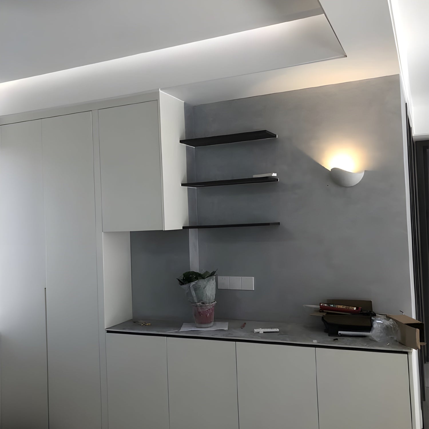 NoirLume Light - Minimalistisk halvcirkelformad LED vägglampa