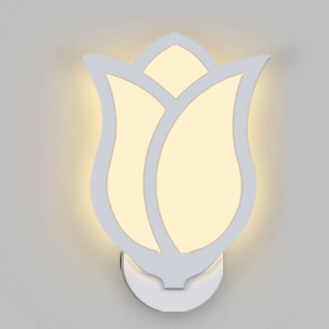 Modern, minimalistisk, kreativ LED-vägglampa i rosdesign