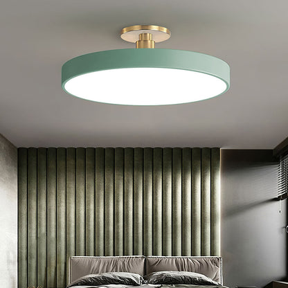 Modern cirkulär LED taklampa – semi-flush design