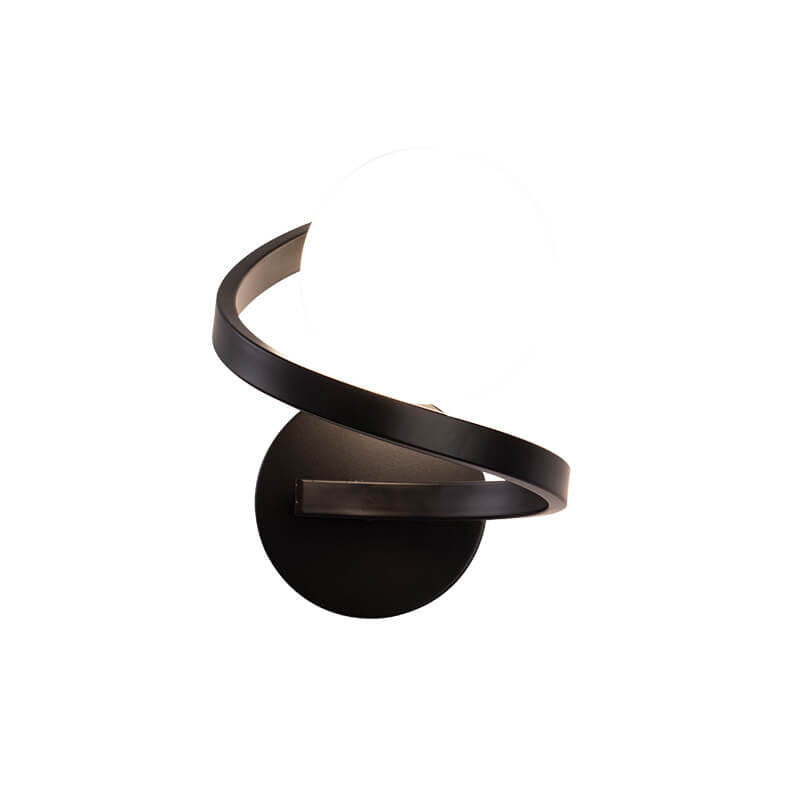 Modern minimalistisk böjd LED-vägglampa med 1 ljus