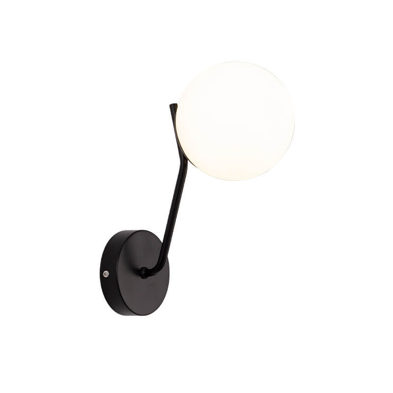 Modern bollformad glasvägglampa