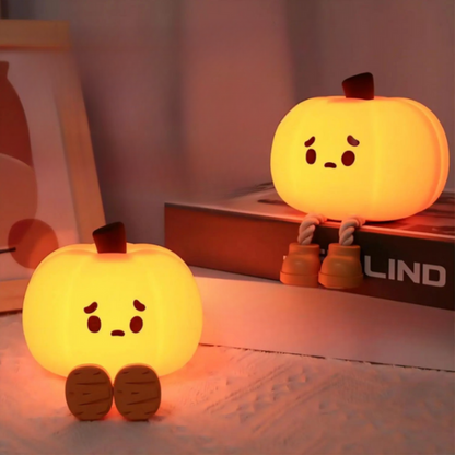 PumpkinGlow – Pumpaformad LED-nattlampa med justerbar ljusstyrka