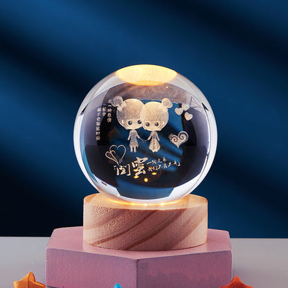 CrystalLight - 3D Kristall Nattlampa