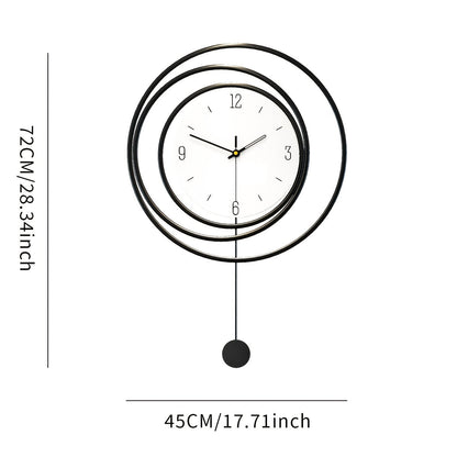 Modern Minimalistisk Metallväggklocka - 72 cm Hög och 45 cm Bred