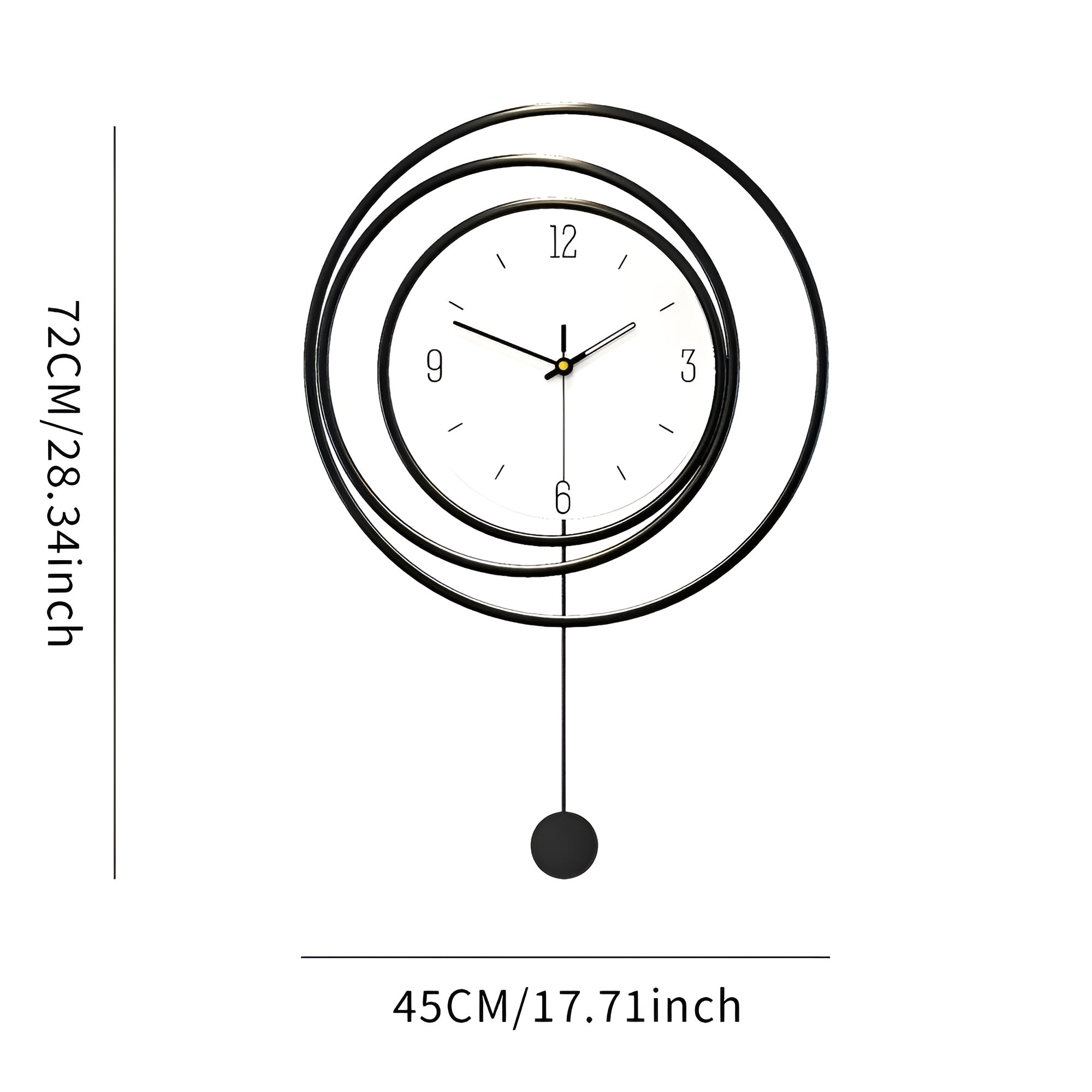 QuietTick - Minimalist round wall clock with clear numbers and silent movement