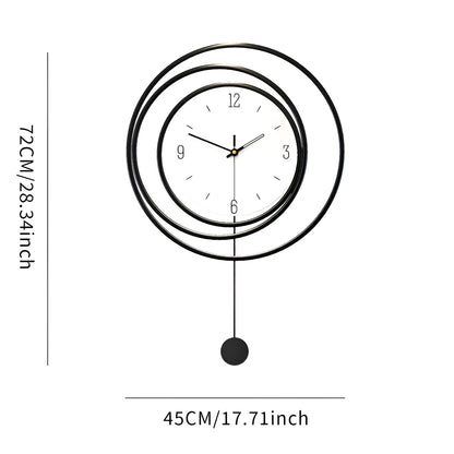 QuietTick - Minimalist round wall clock with clear numbers and silent movement