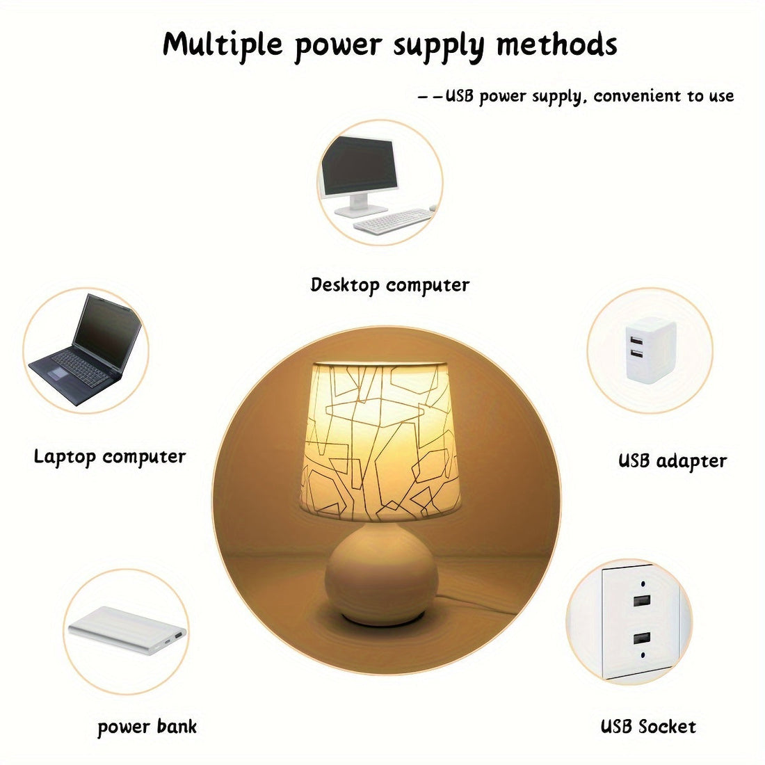 Geometrisk Stil Bordslampa - Modern och Atmosfärisk