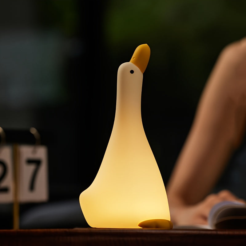 DreamDuck - Silikon Nattlampa med USB Uppladdningsbar Touchsensor och 3 Ljusstyrkor