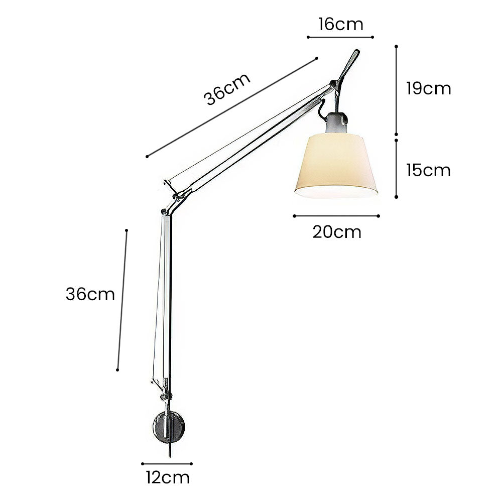 Modern Svängbar Silver Vägglampa