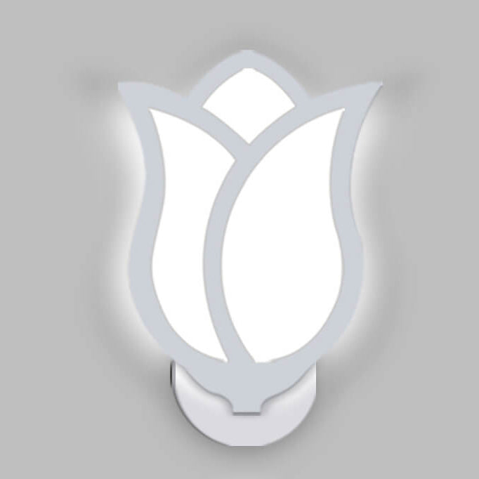 Modern, minimalistisk, kreativ LED-vägglampa i rosdesign