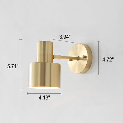 Modern minimalistisk gyllene metallvägglampa
