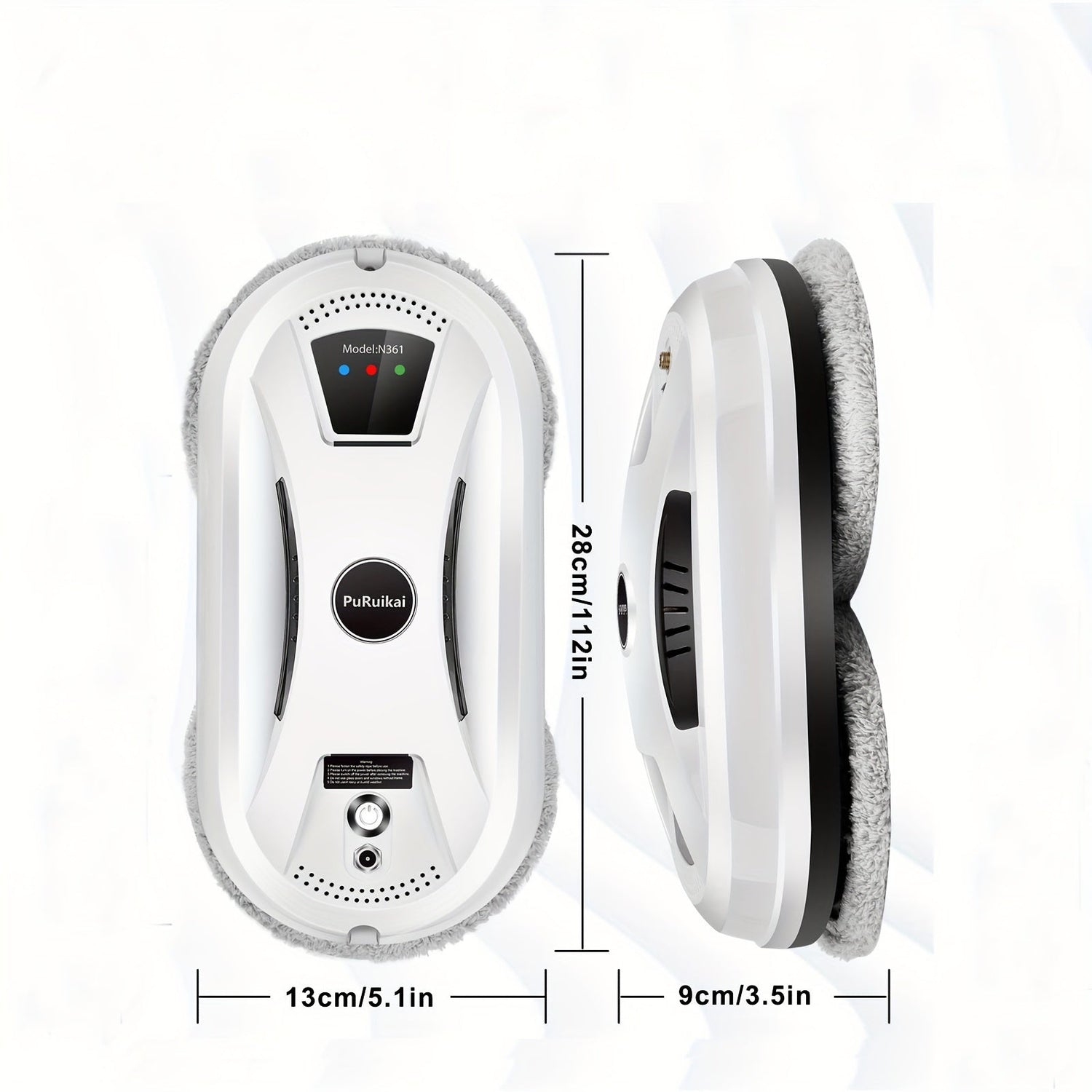 Fullt automatiskt fönsterputs - Intelligent glasrengörare med fjärrkontroll för effektiv rengöring