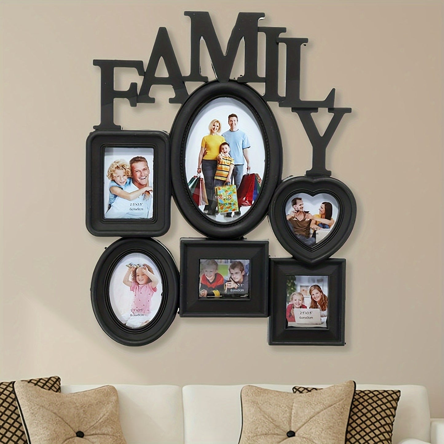 Väggkonst Familjefotoframeset Collage