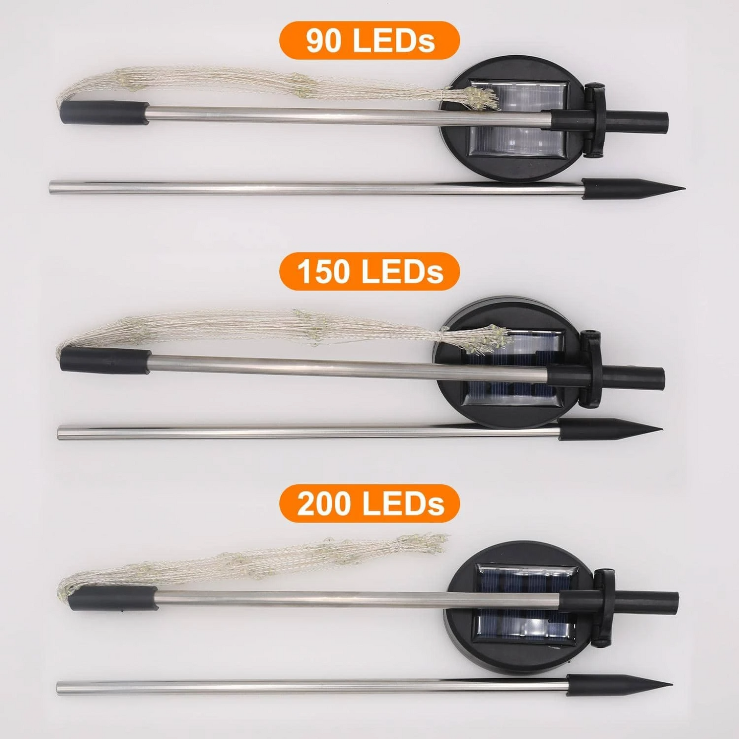 4 Stycken Utomhus Solträdgård Fyrverkerilampor