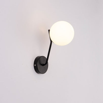 Modern bollformad glasvägglampa