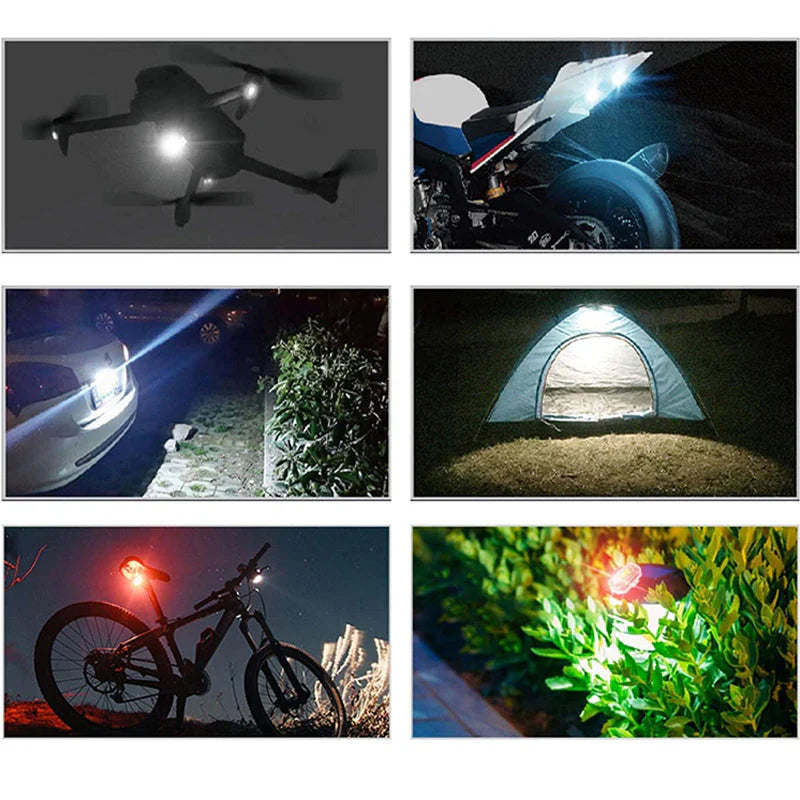 Trådlöst LED-motorcykelbakljus – Uppladdningsbar fjärrkontroll för broms- och varningsljus