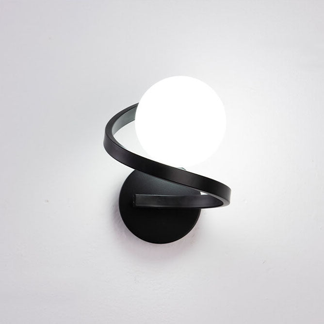 Modern minimalistisk böjd LED-vägglampa med 1 ljus