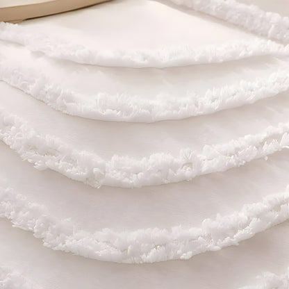 PureHaven Duvet-set - 3 delar Lyxig Randig Klippt Sängöverdrag