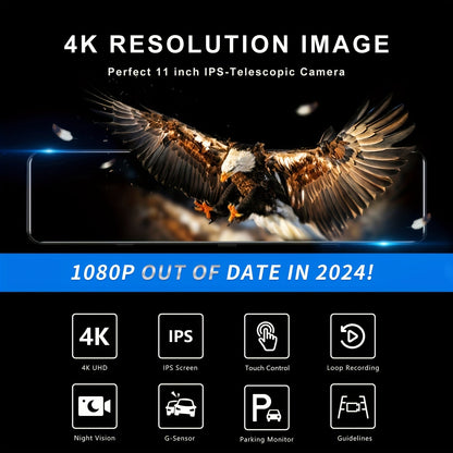 4K Dash Cam Främre &amp; Bakre Inspelning