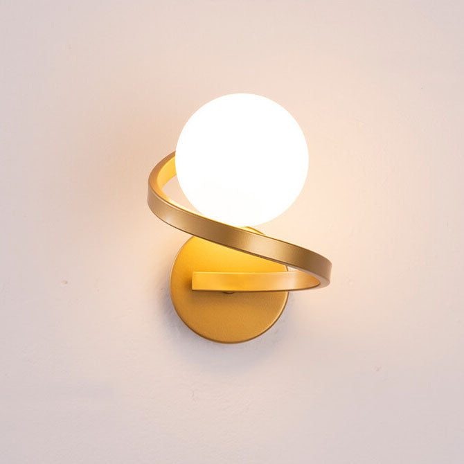 Modern minimalistisk böjd LED-vägglampa med 1 ljus