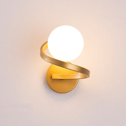 Modern minimalistisk böjd LED-vägglampa med 1 ljus