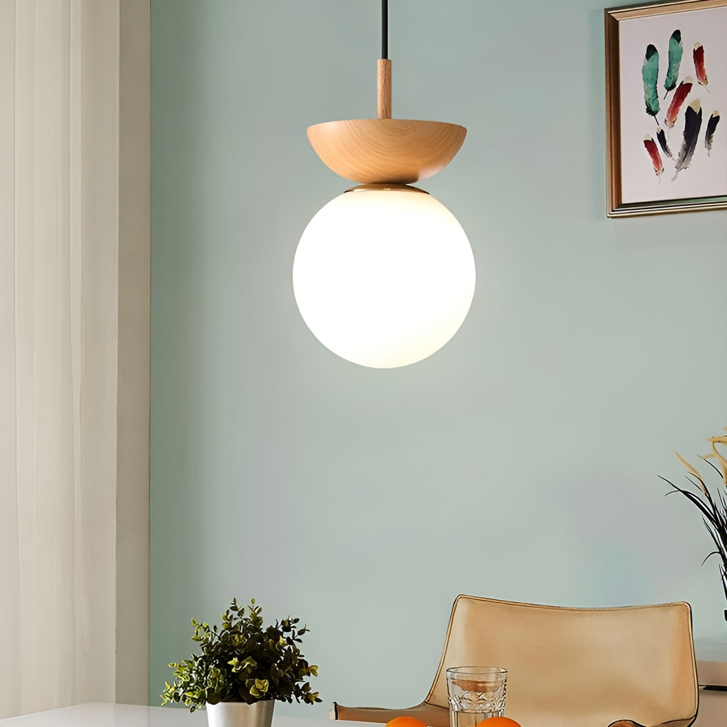 BalconyBloom Light - LED-taklampa i japansk stil