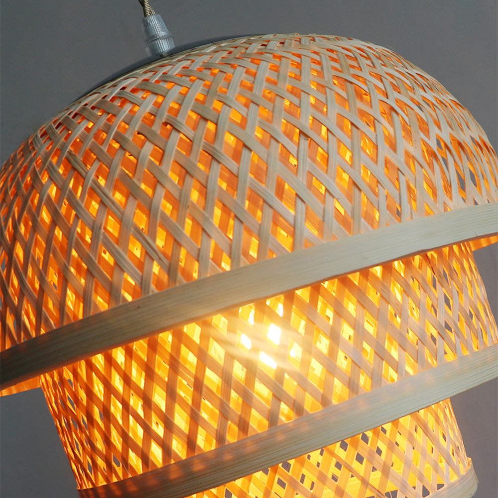 Handgjord bamboohänglampa för ö