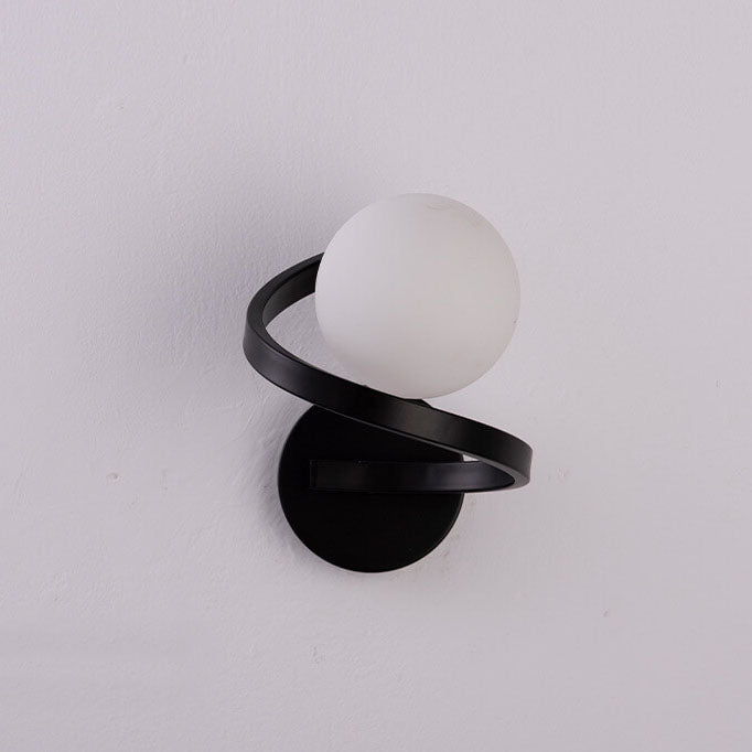 Modern minimalistisk böjd LED-vägglampa med 1 ljus