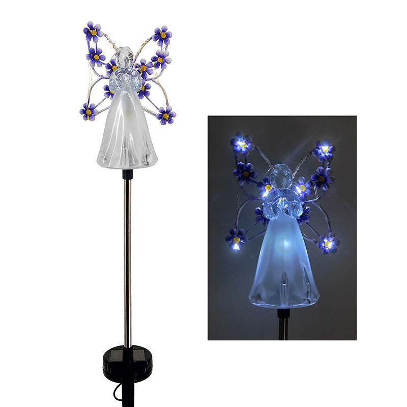 Luminous Haven Solar Angel LED Trädgårdslampa – Elegant utomhusbelysning för trädgårdar och minnesplatser