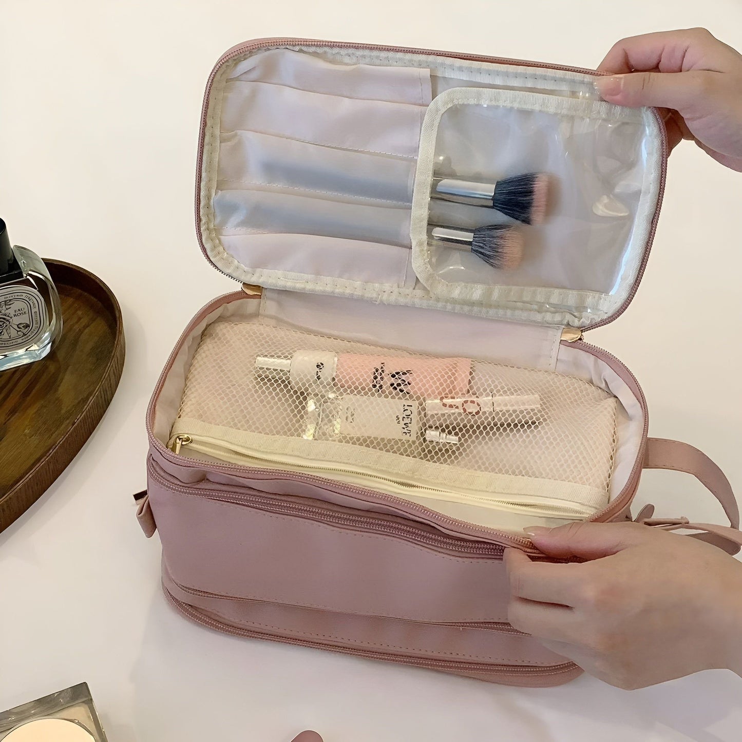 Carvallo Kosmetiktasche Resväska Organizer | Vattenavvisande & Mångsidig | Stort utrymme med fack