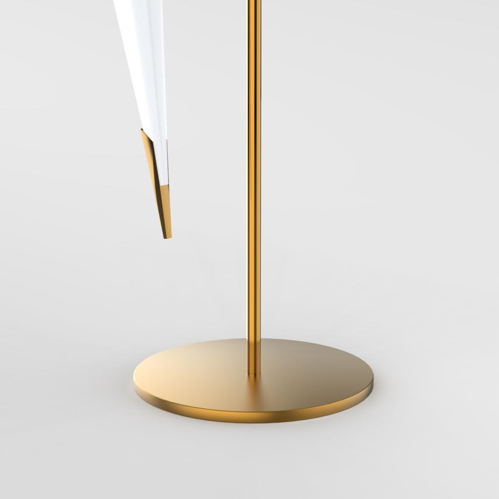 OrigamiGlow – Gyllene Origami Bordslampa i Kråkfågel Design med LED Belysning