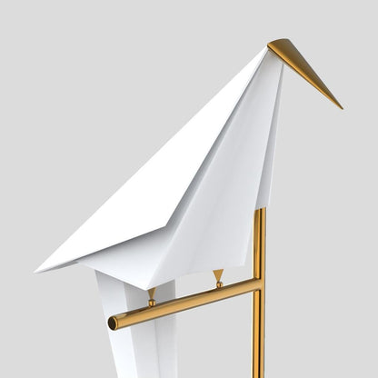 OrigamiGlow – Gyllene Origami Bordslampa i Kråkfågel Design med LED Belysning