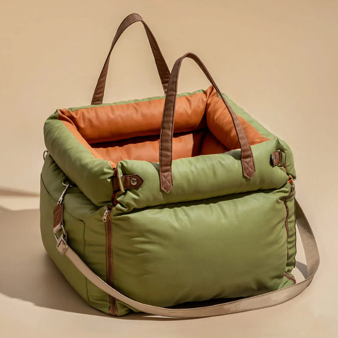 Faux läder hundbooster säng – Stilig, säker och bekväm