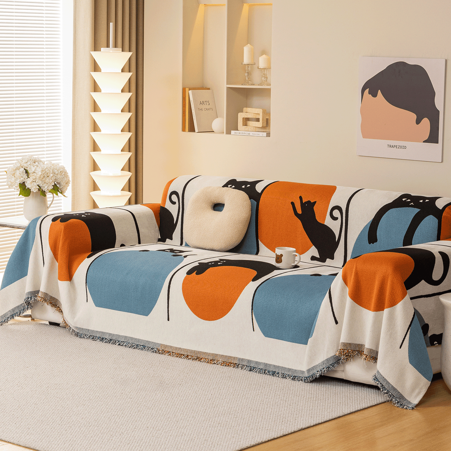 Lekfulla Paws Sofföverdrag - Modern, Stilig & Hållbar Soffskydd