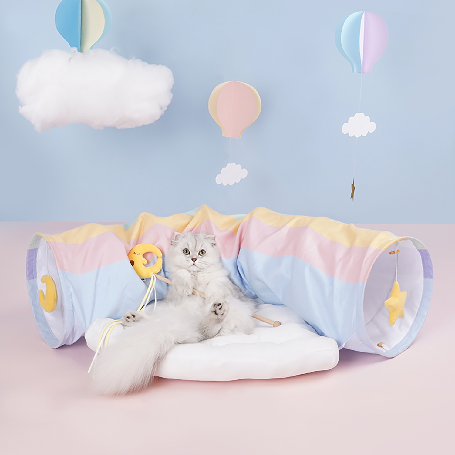 Candy Cloud Kattunnel – Mjuk, Mysig, och Lekfull