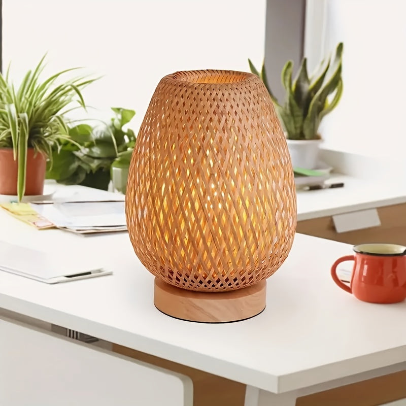 BamboeLamps - Handgjord LED Bordslampa med USB-anslutning