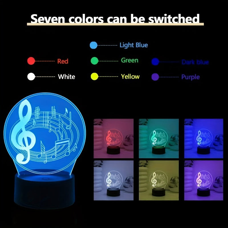 MuziekLjus - Modern Notlamp USB Bordlampa