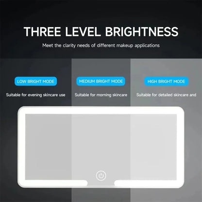Luxora LED Bil Solskydd Toalettspegel med Touchkontroll